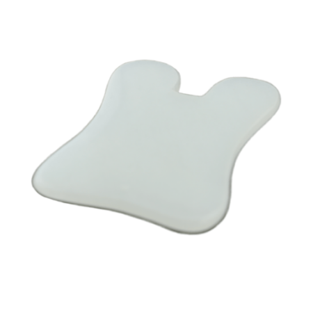 Gua Sha Tool weisse Jade, Viereck klassisch