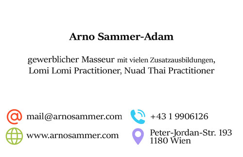 Massage Arno Sammer-Adam Kontakt