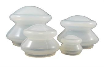 4-teiliges Silikon-Schröpfset, ineinanderstapelbar