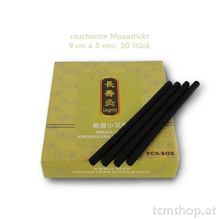dünne raucharme Moxakohlen, 9 cm x 5 mm, 50 Stk. - smokeless Moxasticks Longevity