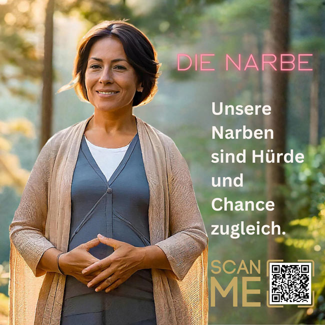 Die Narbe - kostenloses Webinar - QR-Code zur Anmeldung